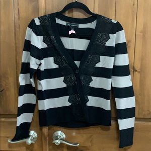 Gray and black sweater